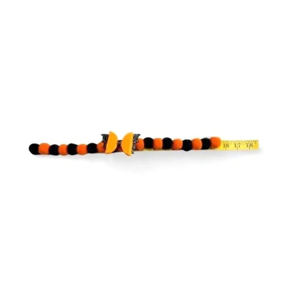 Halloween Pet Collar – Bat Bow for‎ Cats & Dogs, Adjustable Fit Orange/Black